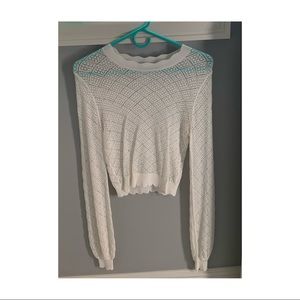 Zara Sheer White Long Sleeve Shirt